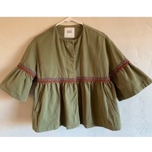 ✨FINAL MARKDOWN/CLOSET CLEAR-OUT Zara Olive Denim Jacket